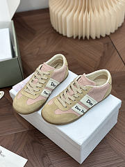 Colestore Dior Ribbon Sneaker Pink and Beige Suede Calfskin - 1
