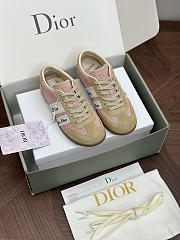 Colestore Dior Ribbon Sneaker Pink and Beige Suede Calfskin - 6