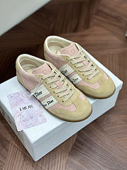 Colestore Dior Ribbon Sneaker Pink and Beige Suede Calfskin - 4