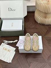 Colestore Dior Ribbon Sneaker Pink and Beige Suede Calfskin - 2