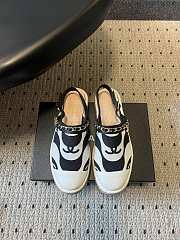 Colestore Chanel Slingback Espadrilles White & Black - 1