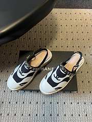 Colestore Chanel Slingback Espadrilles White & Black - 5