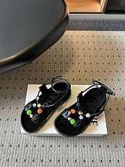 Colestore  Loewe Pebble Beads fussbett sandal in nappa lambskin Black - 1