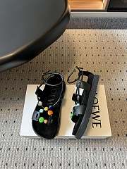 Colestore  Loewe Pebble Beads fussbett sandal in nappa lambskin Black - 4