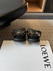 Colestore  Loewe Pebble Beads fussbett sandal in nappa lambskin Black - 3