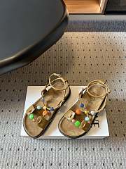 	 Colestore Loewe Pebble Beads fussbett sandal in nappa lambskin Camel - 5