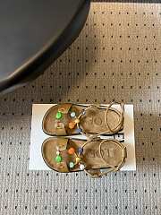 	 Colestore Loewe Pebble Beads fussbett sandal in nappa lambskin Camel - 2