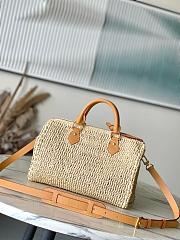 Colestore  Louis Vuitton Speedy 30 Bandoulière Natural Beige raffia 34 x 22 x 19 cm - 4