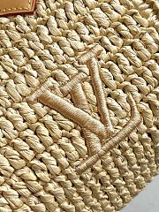 	 Colestore Louis Vuitton Speedy 25 Bandoulière Natural Beige raffia  25 x 15 x 11 cm - 4