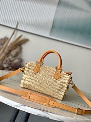	 Colestore Louis Vuitton Speedy 25 Bandoulière Natural Beige raffia  25 x 15 x 11 cm - 3