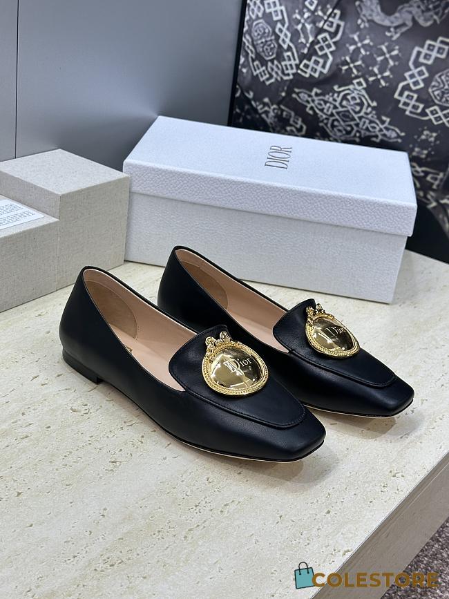 Colestore Dior Médaillon Buckle Loafer Black Lambskin  - 1