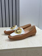 Colestore Dior Médaillon Buckle Loafer New Marron and White Lambskin - 1
