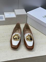 Colestore Dior Médaillon Buckle Loafer New Marron and White Lambskin - 6