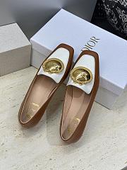 Colestore Dior Médaillon Buckle Loafer New Marron and White Lambskin - 5