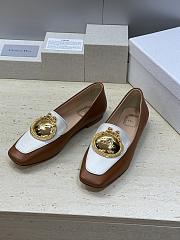 Colestore Dior Médaillon Buckle Loafer New Marron and White Lambskin - 4