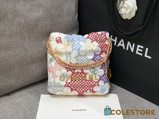 Colestore Chanel Lace Patchwork Mini Chanel 22 Multicolor  - 1