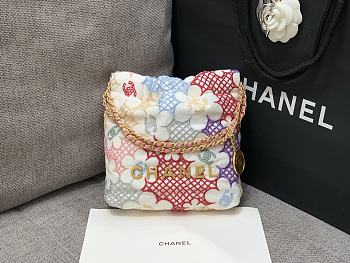 Colestore Chanel Lace Patchwork Mini Chanel 22 Multicolor 