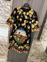 Colestore Dolce & Gabbana Printed jacquard brocade dress Multicolor - 3