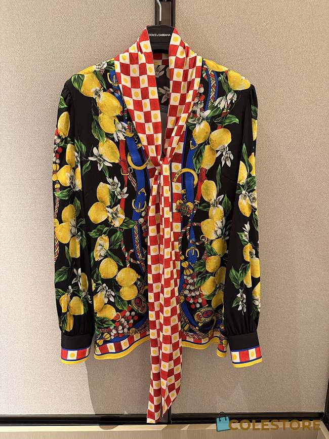 Colestore Dolce & Gabbana Printed silk satin shirt Multicolor - 1