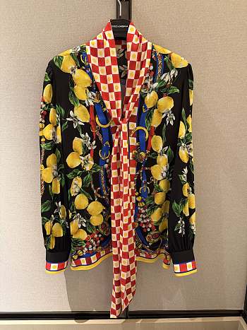 Colestore Dolce & Gabbana Printed silk satin shirt Multicolor
