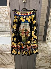 Colestore Dolce & Gabbana Printed jacquard brocade midi skirt Multicolor - 1