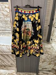 Colestore Dolce & Gabbana Printed jacquard brocade midi skirt Multicolor - 2