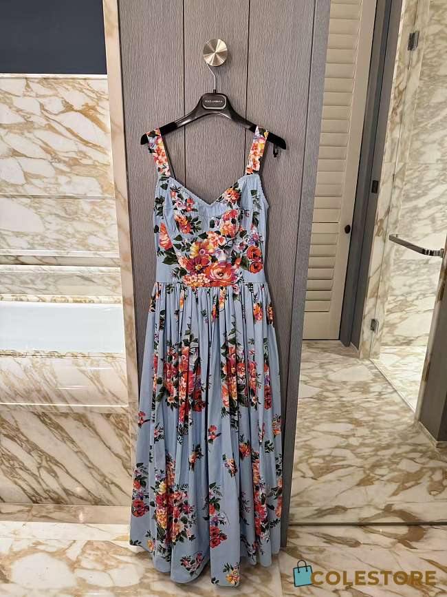 Colestore  Dolce & Gabbana Flower Bouquet-Print Dress  Multi-colored - 1