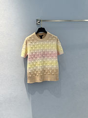 Colestore Louis Vuitton 3D Monogram Tie Dye Knit Top in a Pastel Rainbow color - 6