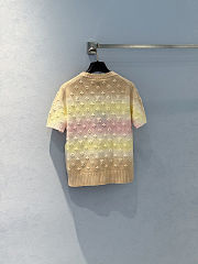 Colestore Louis Vuitton 3D Monogram Tie Dye Knit Top in a Pastel Rainbow color - 4