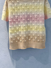 Colestore Louis Vuitton 3D Monogram Tie Dye Knit Top in a Pastel Rainbow color - 2