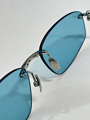 Colestore Tiffany & Co. Rimless Blue Rectangle Sunglasses - 6