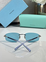 Colestore Tiffany & Co. Rimless Blue Rectangle Sunglasses - 3