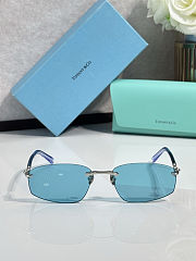 Colestore Tiffany & Co. Rimless Blue Rectangle Sunglasses - 2
