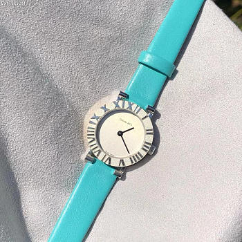 Colestore Tiffany & Co. Atlas Tiffany Blue Leather Watch