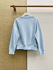 Colestore Gucci Cotton Jersey Sweatshirt With Gg Crystals  Blue - 3