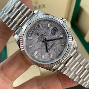 Colestore Rolex Day-Date 40 Platinum Meteorite Dial and President bracelet - 4