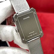 Colestore Chanel Boy-Friend Tweed Watch featuring a silver-tone strap and case - 4