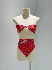 Colestore Pucci Marmo Embellished Bikini Top in Multicoloured  - 1