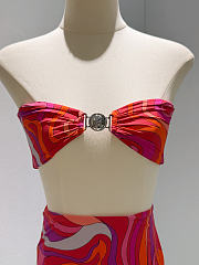 Colestore Pucci Marmo Embellished Bikini Top in Multicoloured  - 5
