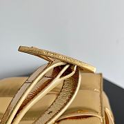 Colestore Bottega Veneta Mirror Lambskin Maxi Intreccio Padded Cassette Crossbody Bag in Gold 26x18x8cm - 3
