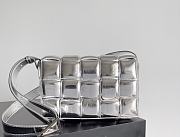 Colestore Bottega Veneta Mirror Lambskin Maxi Intreccio Padded Cassette Crossbody Bag in Silver 26x18x8cm - 1