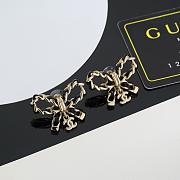Colestore Chanel Goldtone Metal and Leather CC Bow Earrings - 6