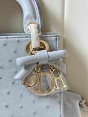 Colestore Dior Mini Lady Dior Ice Blue Ostrich Leather with Strap 17cm - 4