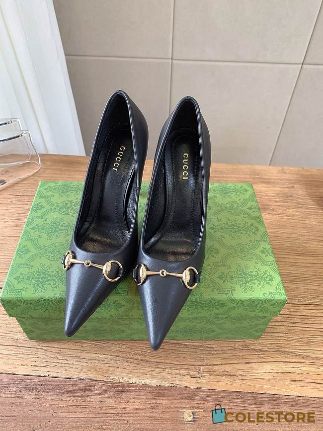 Colestore Gucci Women's Donna Pump Black smooth leather - 1