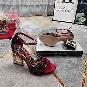 Colestore Dolce & Gabbana Leopard Print Rose Baroque DG Sandals  - 6