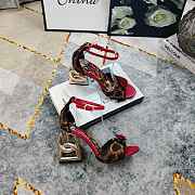 Colestore Dolce & Gabbana Leopard Print Rose Baroque DG Sandals  - 2