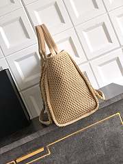 Colestore Chanel Large Shopping Bag   Braided Straw, Suede Calfskin & Gold-Tone Metal  Beige 38cm - 4