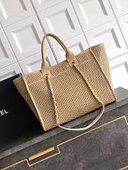 Colestore Chanel Large Shopping Bag   Braided Straw, Suede Calfskin & Gold-Tone Metal  Beige 38cm - 5