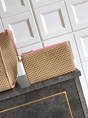 Colestore Chanel Large Shopping Bag   Braided Straw, Suede Calfskin & Gold-Tone Metal  Beige & Pink 38cm - 2