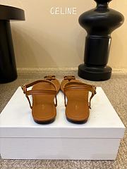 Colestore Celine Bay Triomphe Thong Sandal in Supple Calfskin Cognac - 6